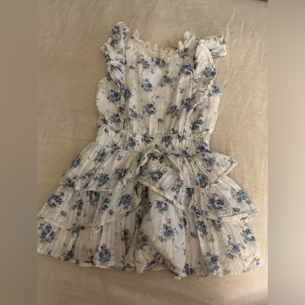 LoveShackFancy Decker dress in blue